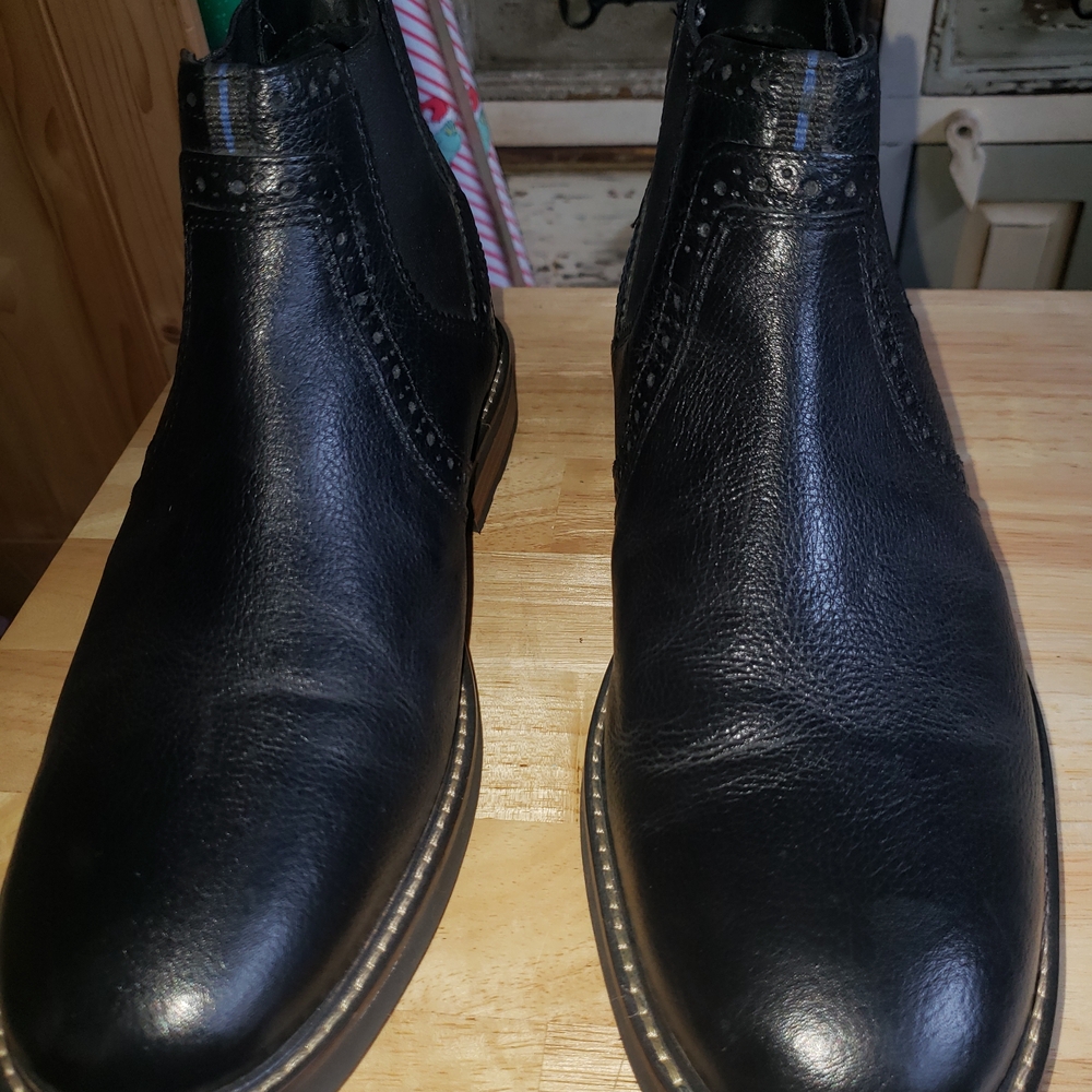 Nunn Bush Black Leather Men's Ankle Boots